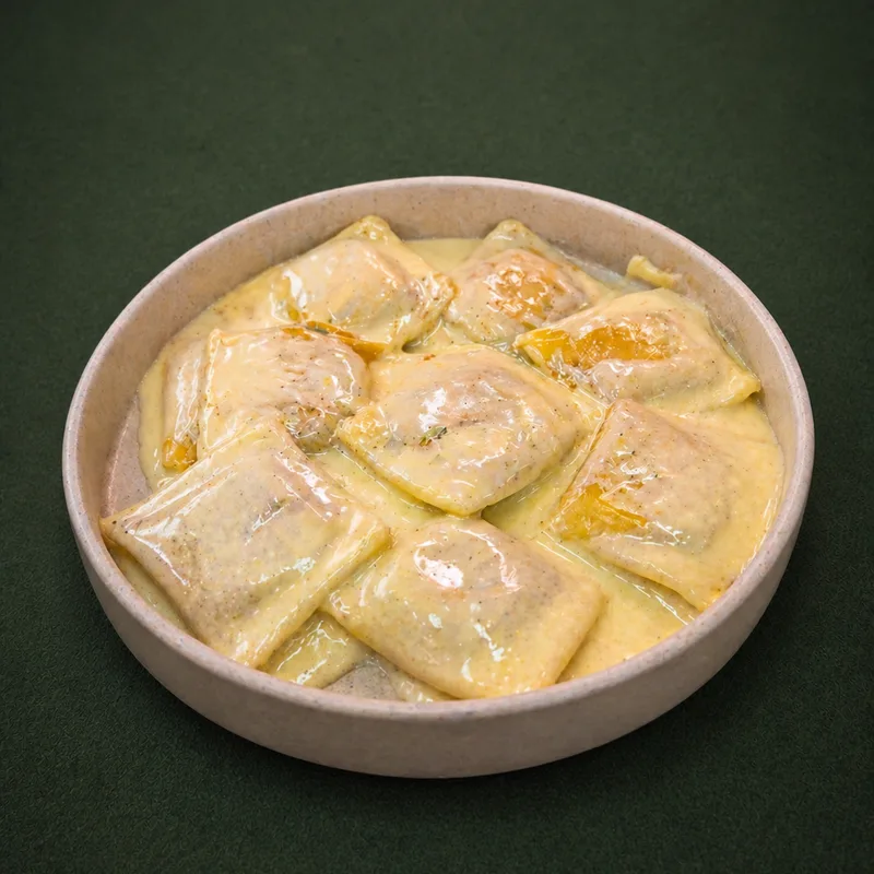 Ravioli in a creamy sauce